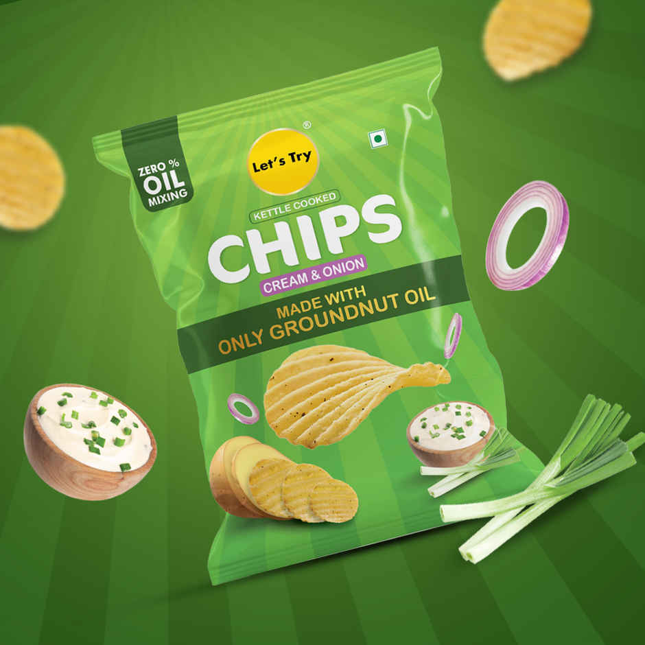 Let's Try Cream & Onion Chips
