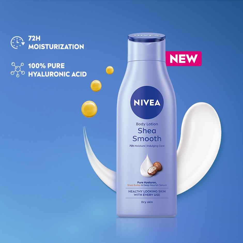 NIVEA Shea Smooth Body Lotion |48 H Moisturization|With Deep Moisture Serum | For Dry Skin