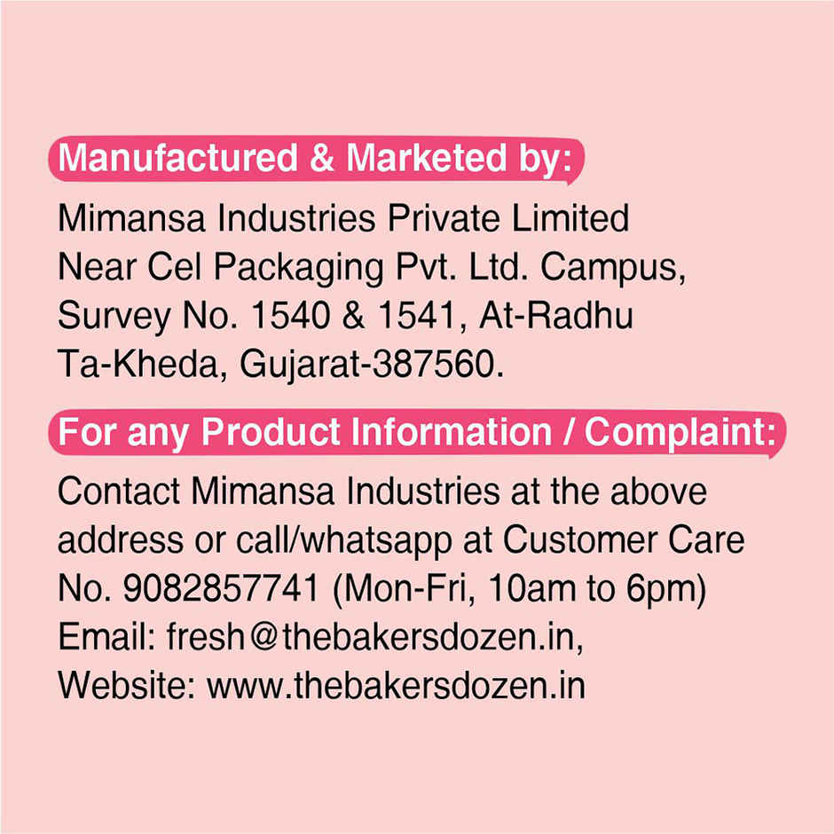 The Baker's Dozen Zero Maida Fruit Cake Rusk - High Protein