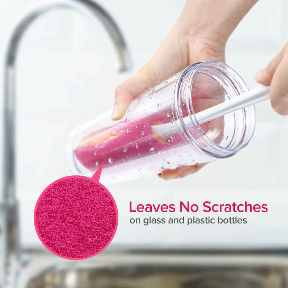 Scotch-Brite Plastic Bottle Cleaner Brush | Pink and White