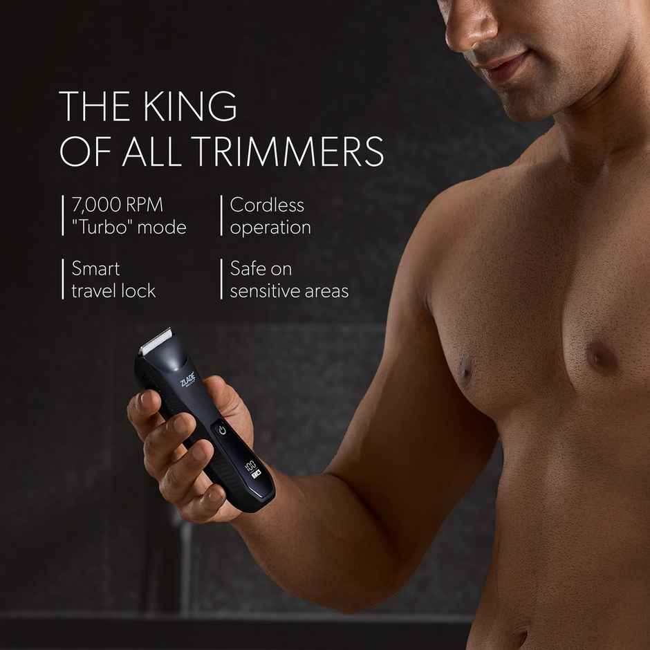 Zlade Ballistic TURBO 3.0 Full-Body Manscaping Trimmer for Men | Beard, Body & Balls