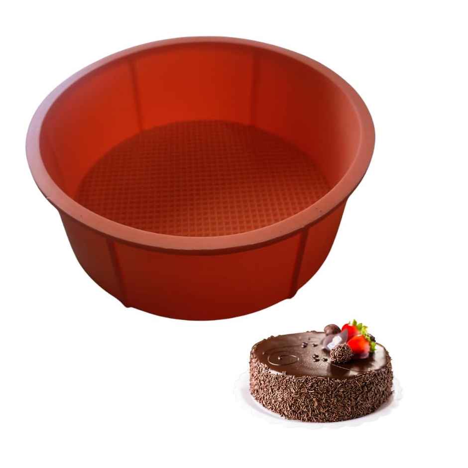 Capsicum Silicone Round, Square & Heart Shape Cake MouldSize 6 inch (Multi Color)