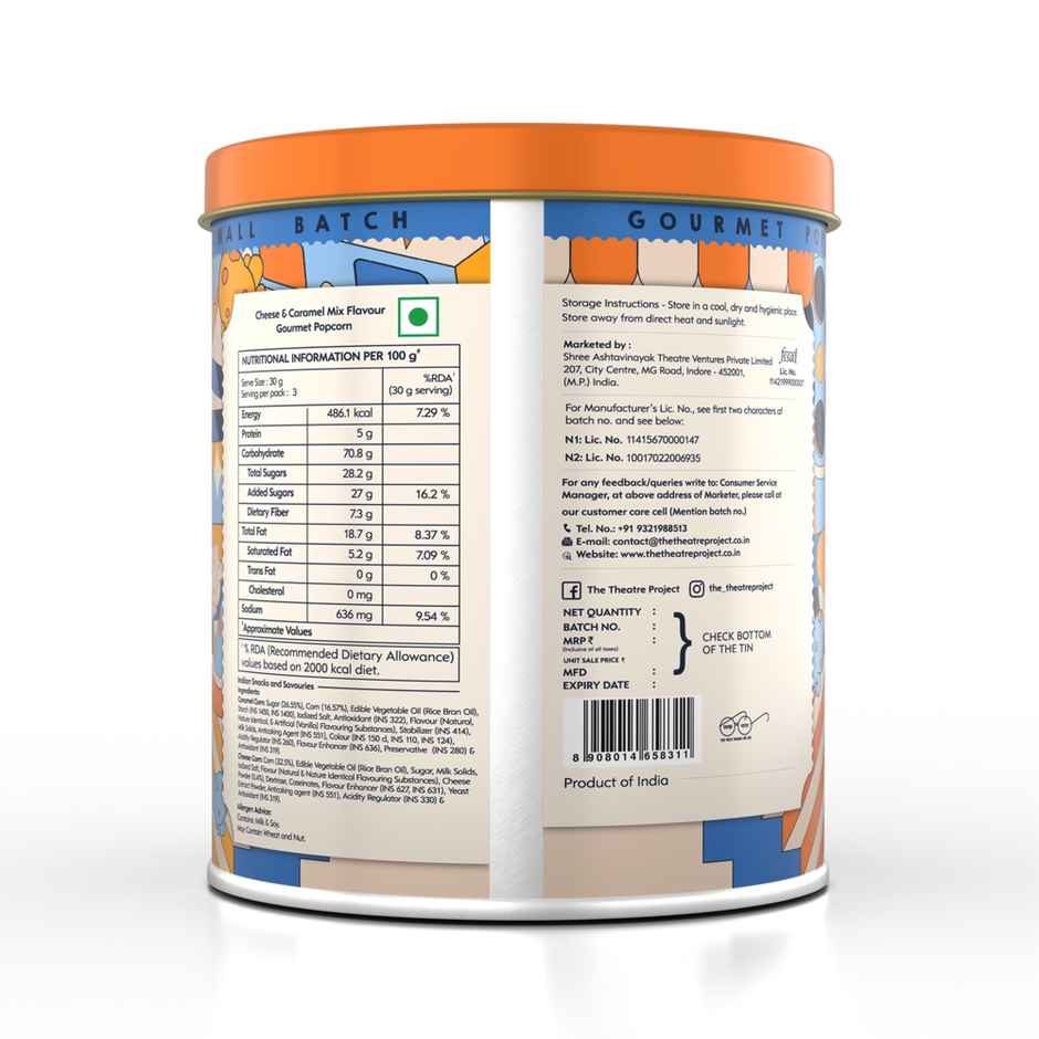 TTP Popcorn Cheese & Caramel Mix Tin