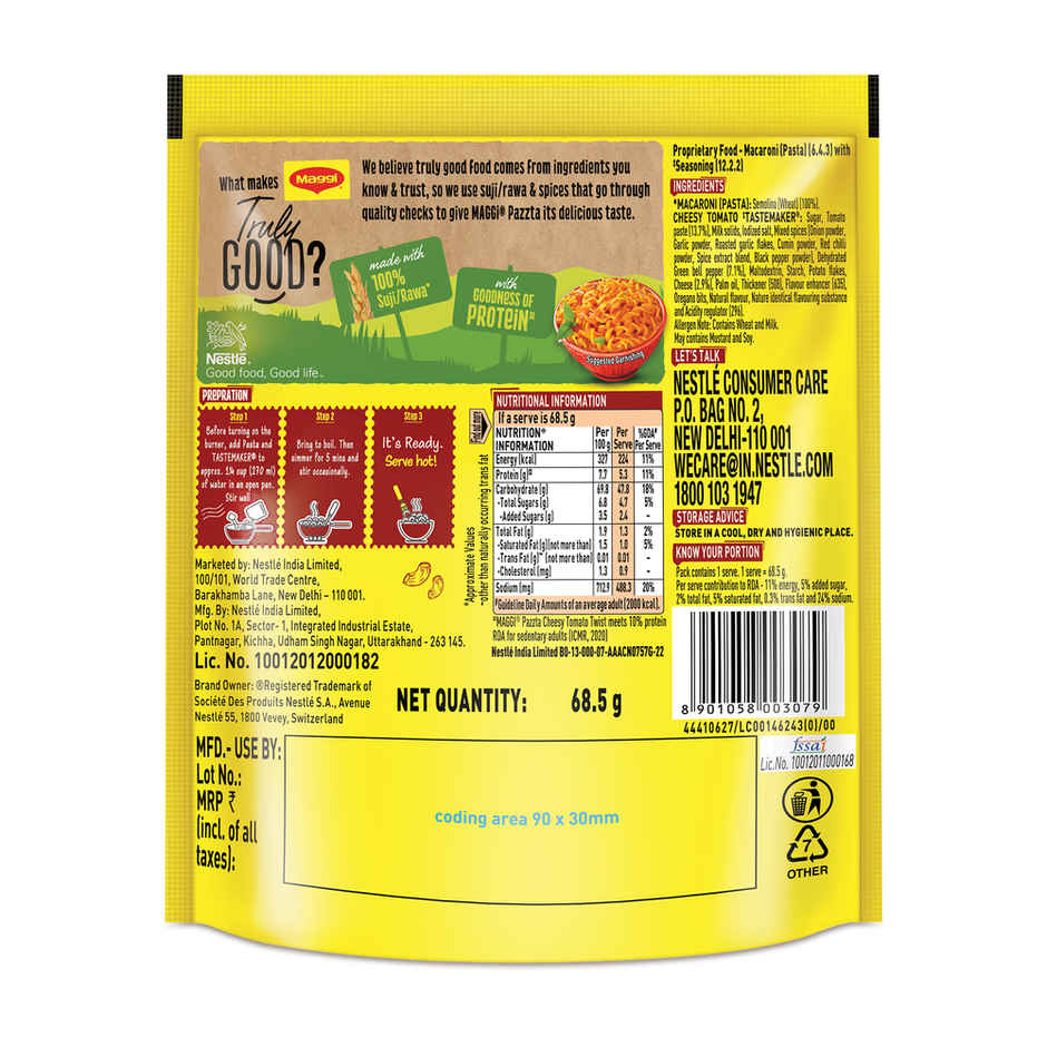 Maggi Pazzta Instant Pasta - Cheesy Tomato Twist Combo