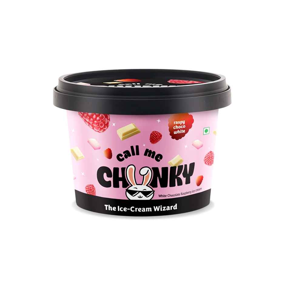 Call Me Chunky Raspy Choco White Ice Cream