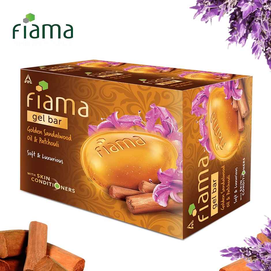 Fiama Gel Bathing Bar Golden Sandalwood Oil and Patchouli with Skin Conditioners for Moisturised
