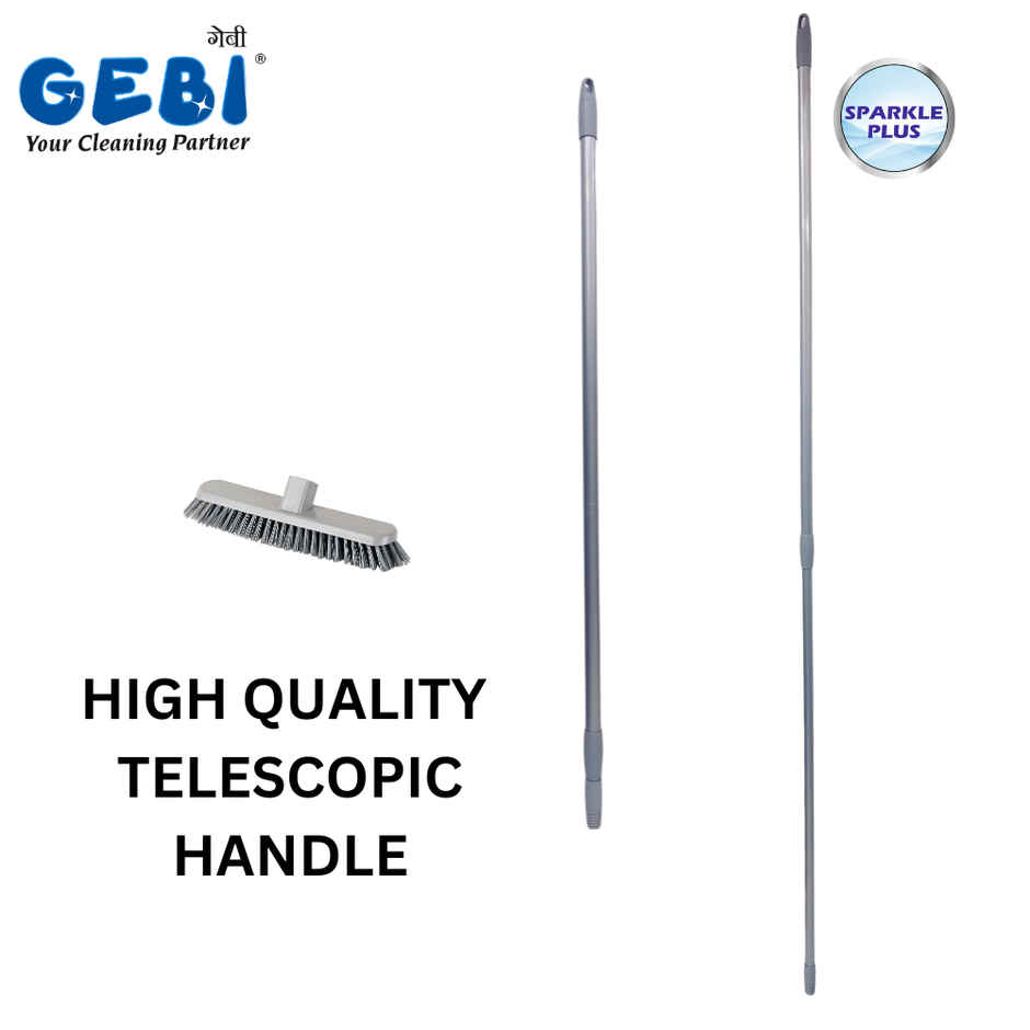 Gebi Scratchy Floor Brush | Bathroom Brush | Telescopic Handle