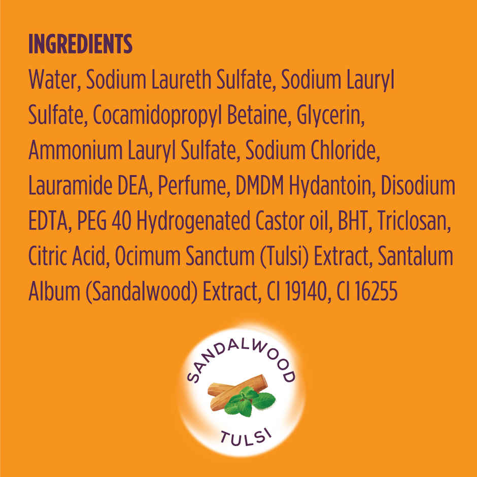 Santoor Classic Gentle Anti-Bacterial Hand Wash With Natural Goodness of Sandalwood and Tulsi