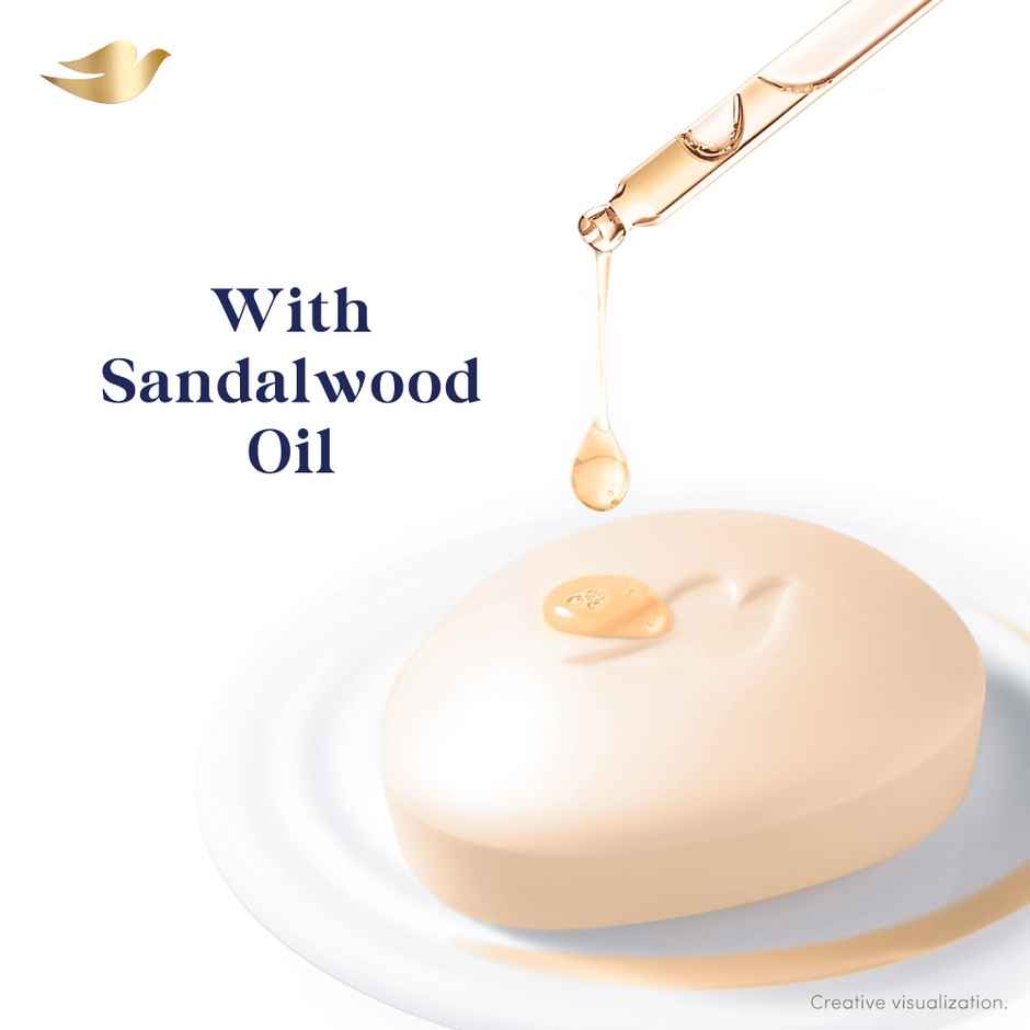 Dove Sandalwood Bar For Glowing Skin With Natural Origin Sandalwood & Saffron