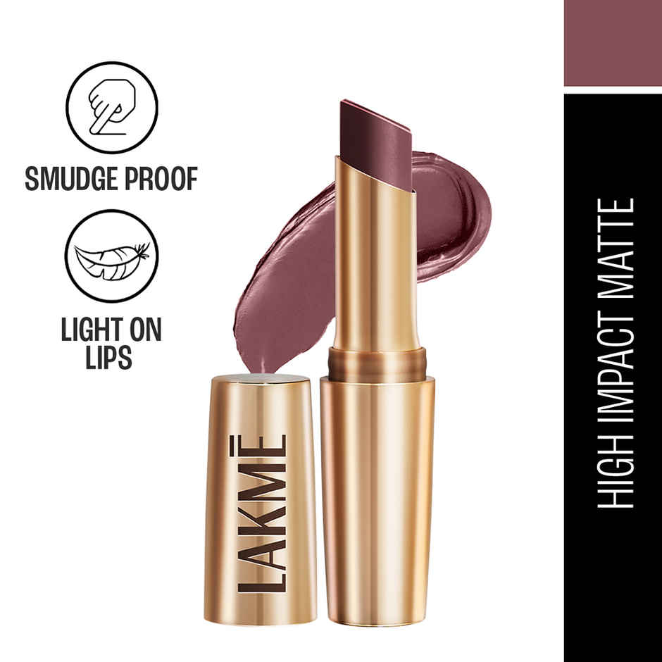 Lakme 9to5 Powerplay Priming Matte Lipstick, Lasts 16hrs, Chocolate Crush