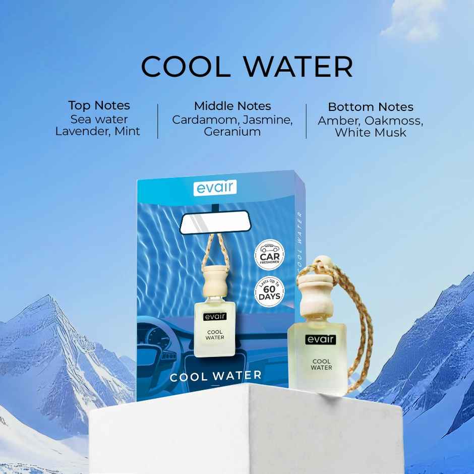 Evair Cool Water Hanging Car Air Freshener - 10 ml
