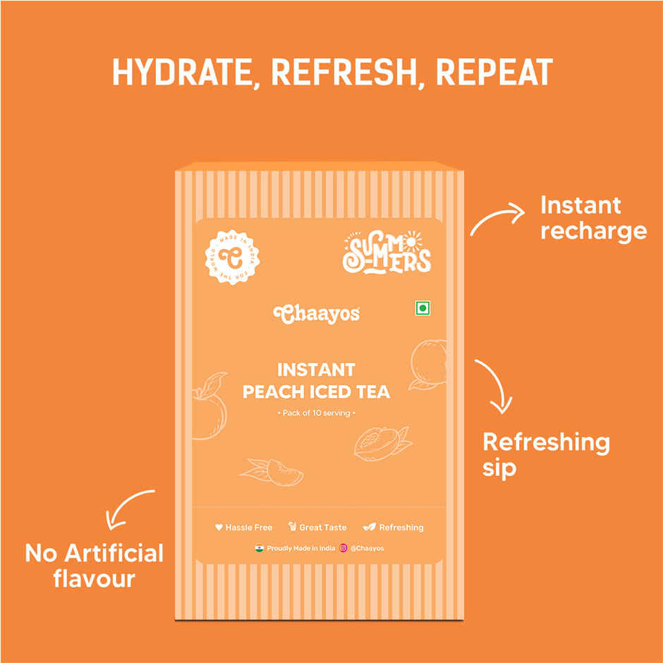 Chaayos Peach Instant Iced Tea Premix