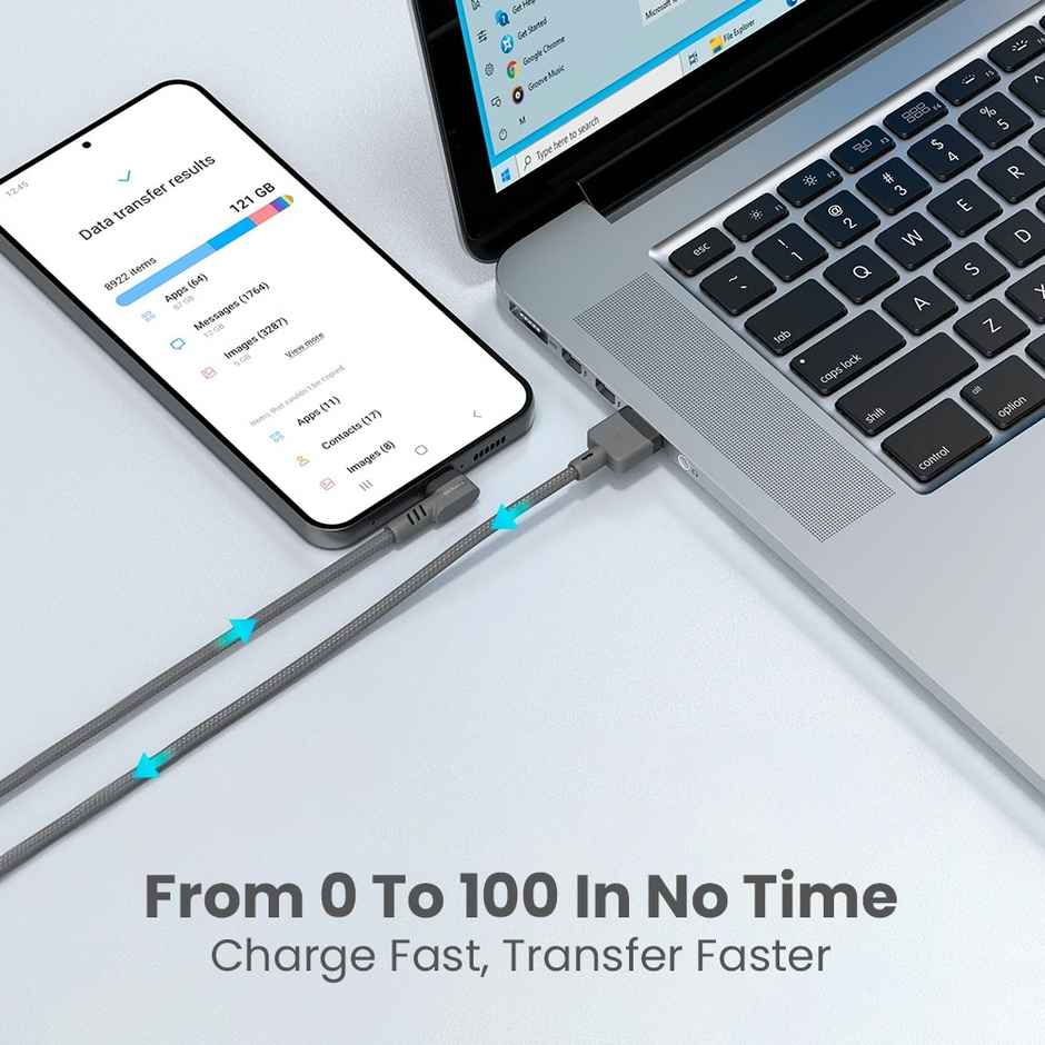 Toreto 3A Fast Charging 1.1m Micro USB Cable for Smartphones | Laptops & Other Micro USB Devices