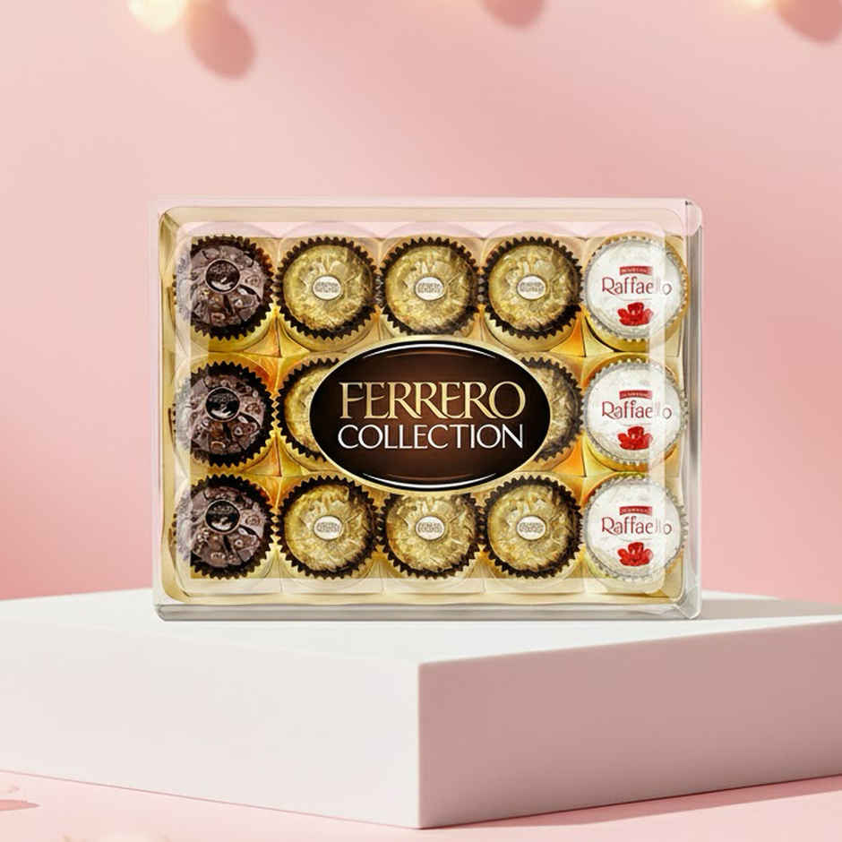 Ferrero Collection Assorted Chocolate Gift Pack (172.2g) & Fabelle Gianduja Trilogy- Assorted Luxury Handcrafted Chocolate Box (144g) Combo