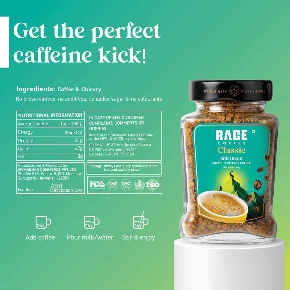 Rage Coffee Silk Blend Classic Instant Coffee