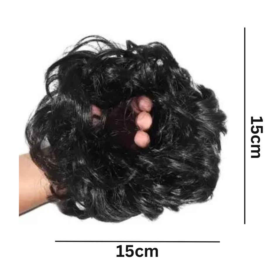 SE7EN Stylish Messy Ruffle Bun Hair Extension - L