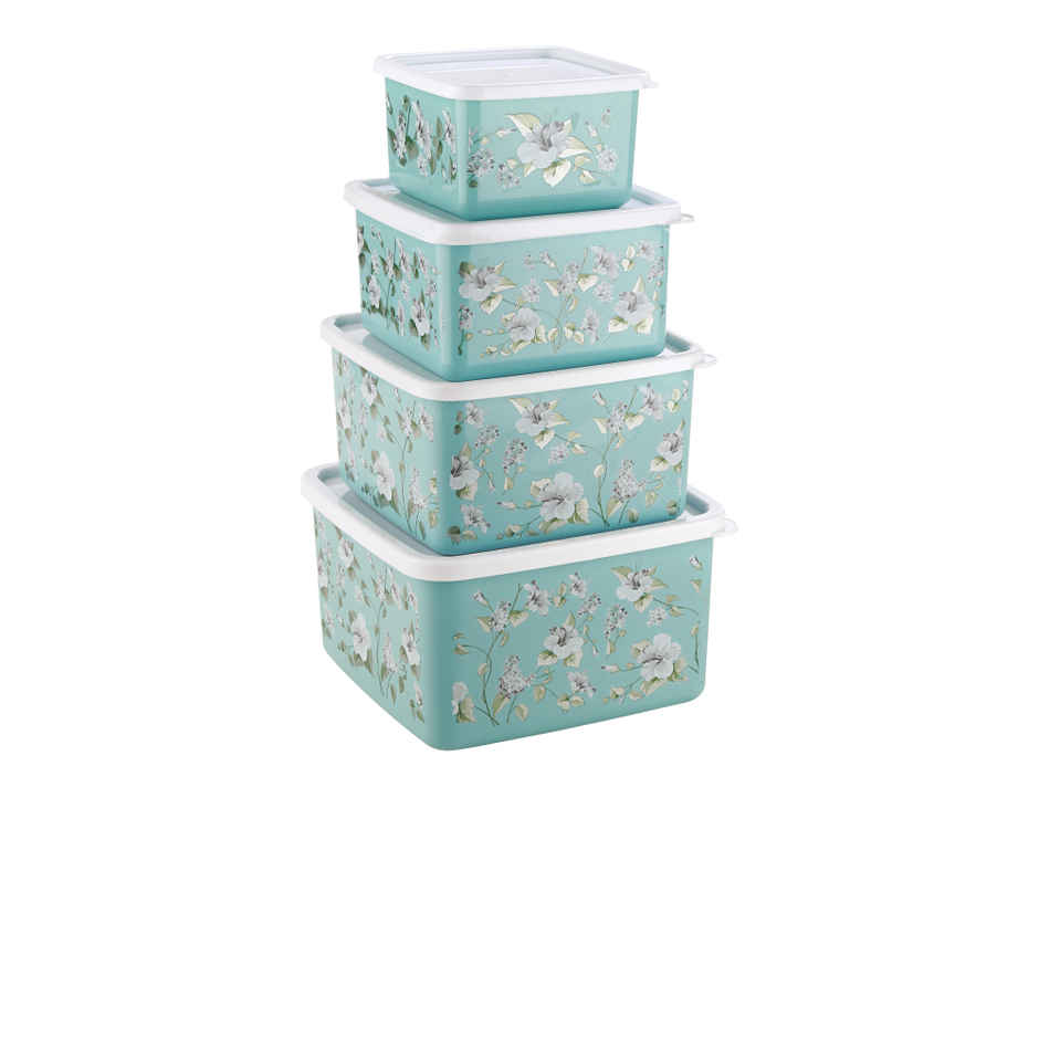 Joyo Fresia Storage Container Set | 4 Pcs | Assorted | Plastic Storage Container, Kitchen Organizer