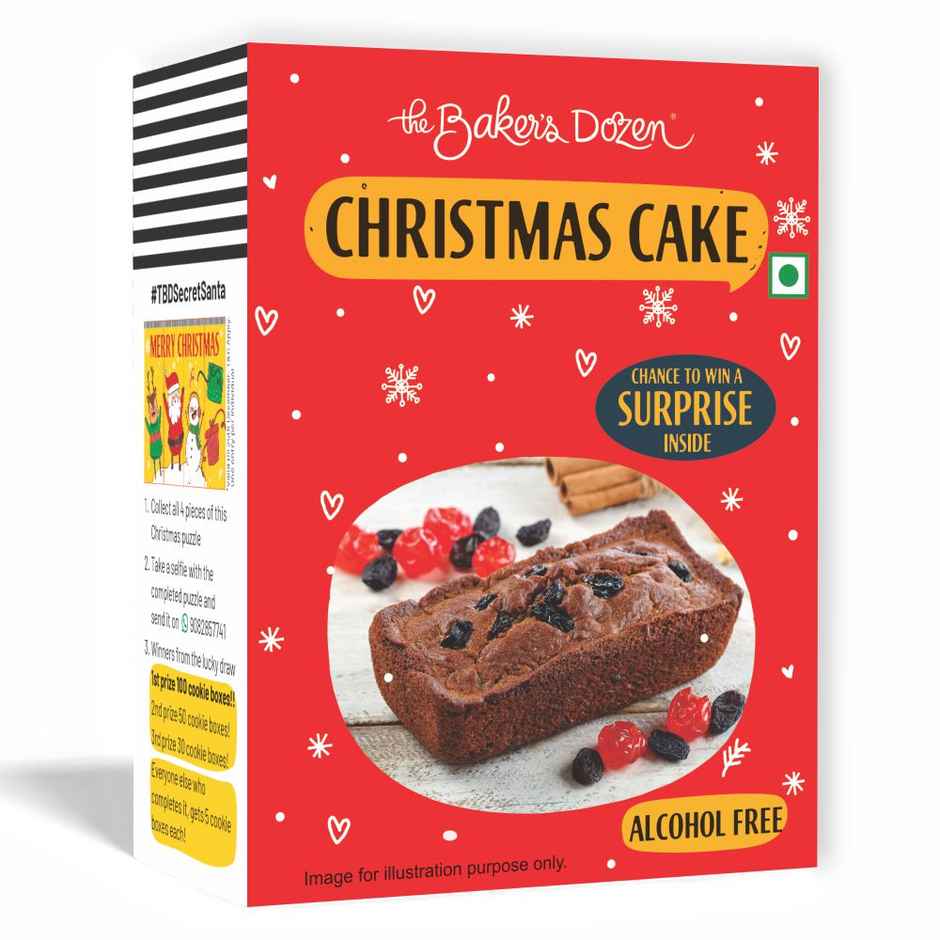 The Baker's Dozen Christmas Cake | Eggless/Veg