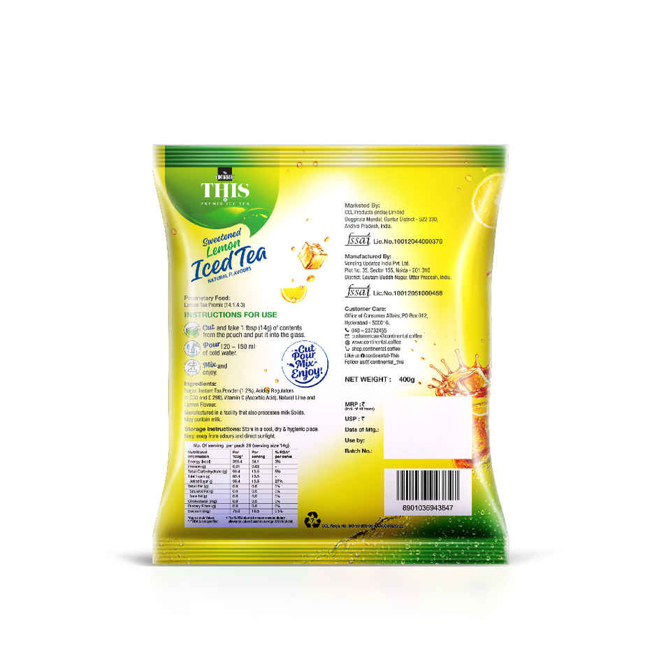 Continental THIS Lemon Iced Tea-Premix Powder - Pouch