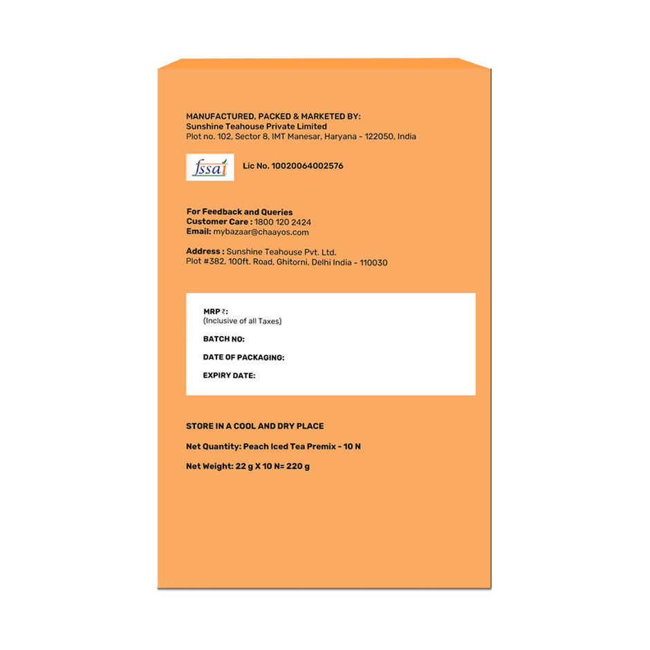 Chaayos Peach Instant Iced Tea Premix