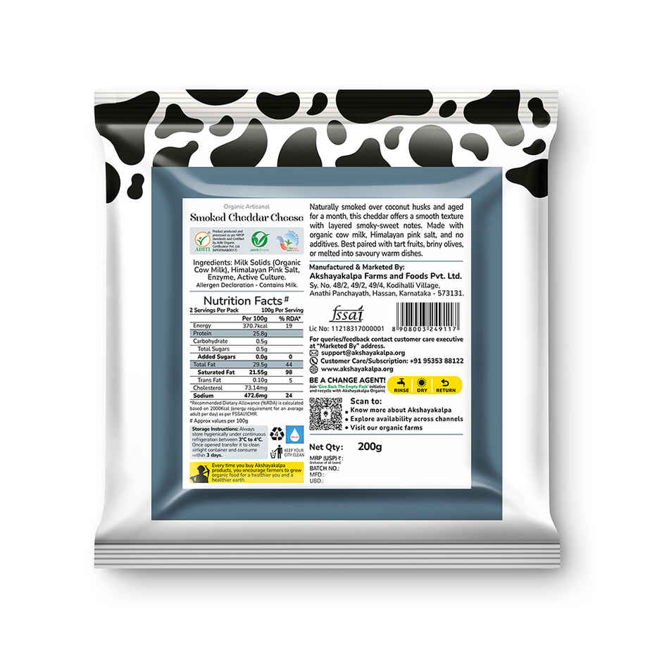 Akshayakalpa Organic Smoked Cheese Slices
