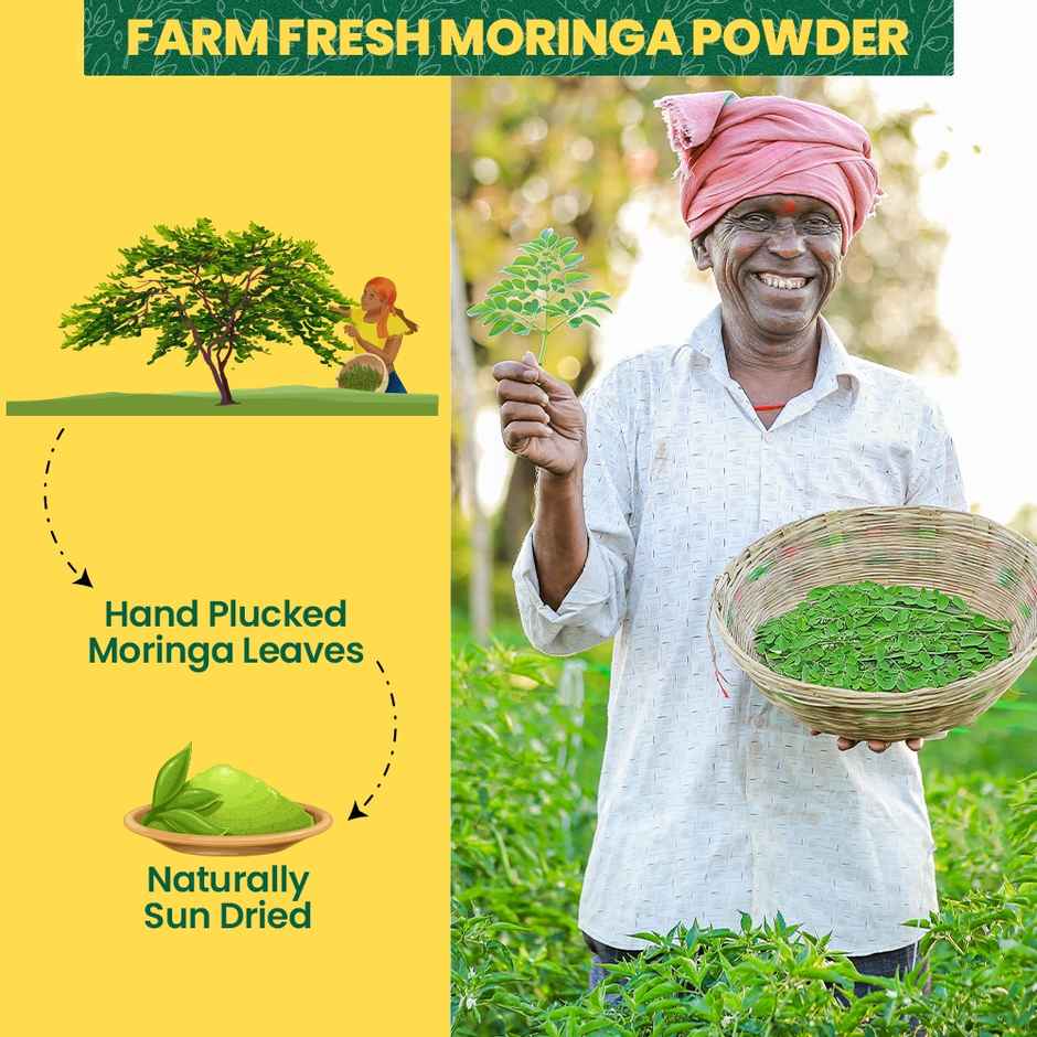 Fast&Up 100% Pure Moringa Powder For Healthy Digestion, Skin & Hair Health