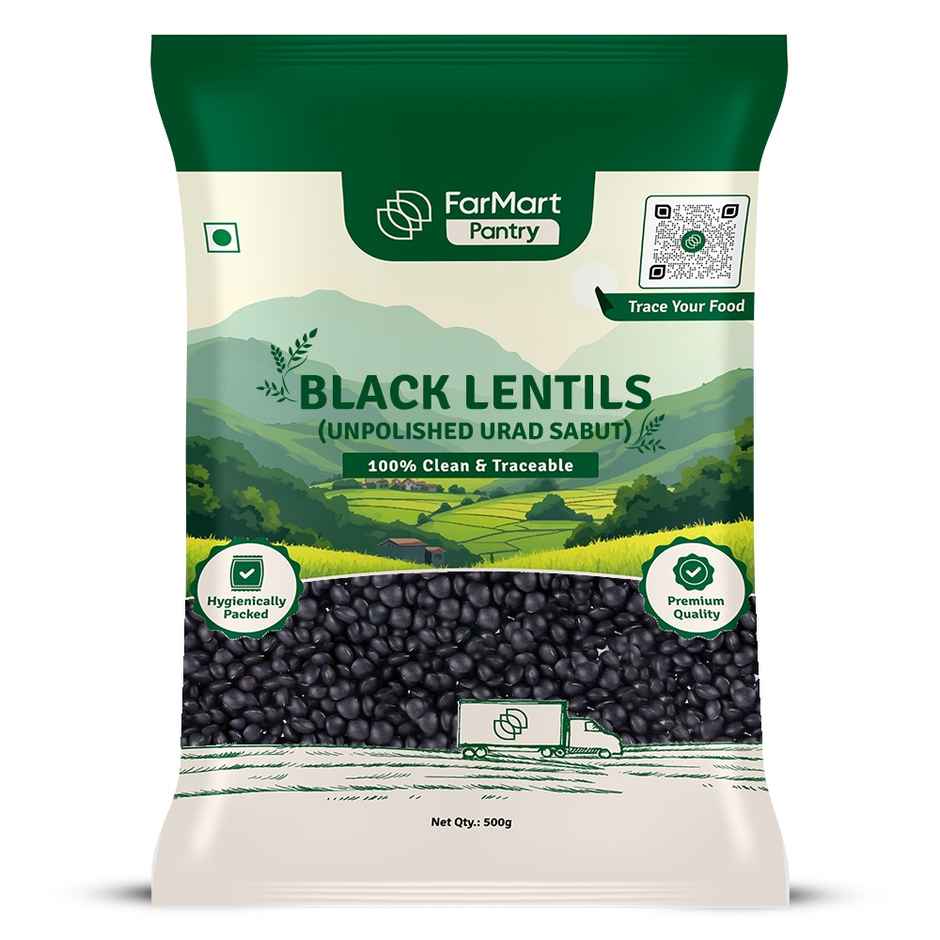 FarMart Pantry Black Lentils | Urad Sabut | Whole Urad
