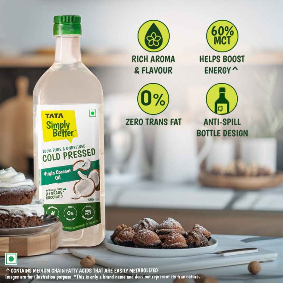 Tata Simply Better Virgin Coconut Cold Pressed Oil | Pure & Unrefined Oil