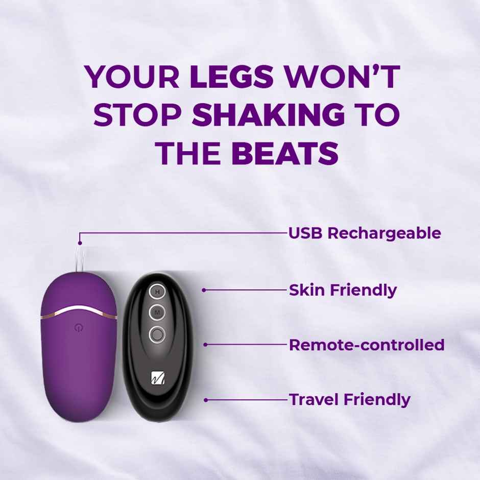 MsChief Electro Massager Pleasure Egg With Remote | 12 Frequencies | Waterproof | Massager