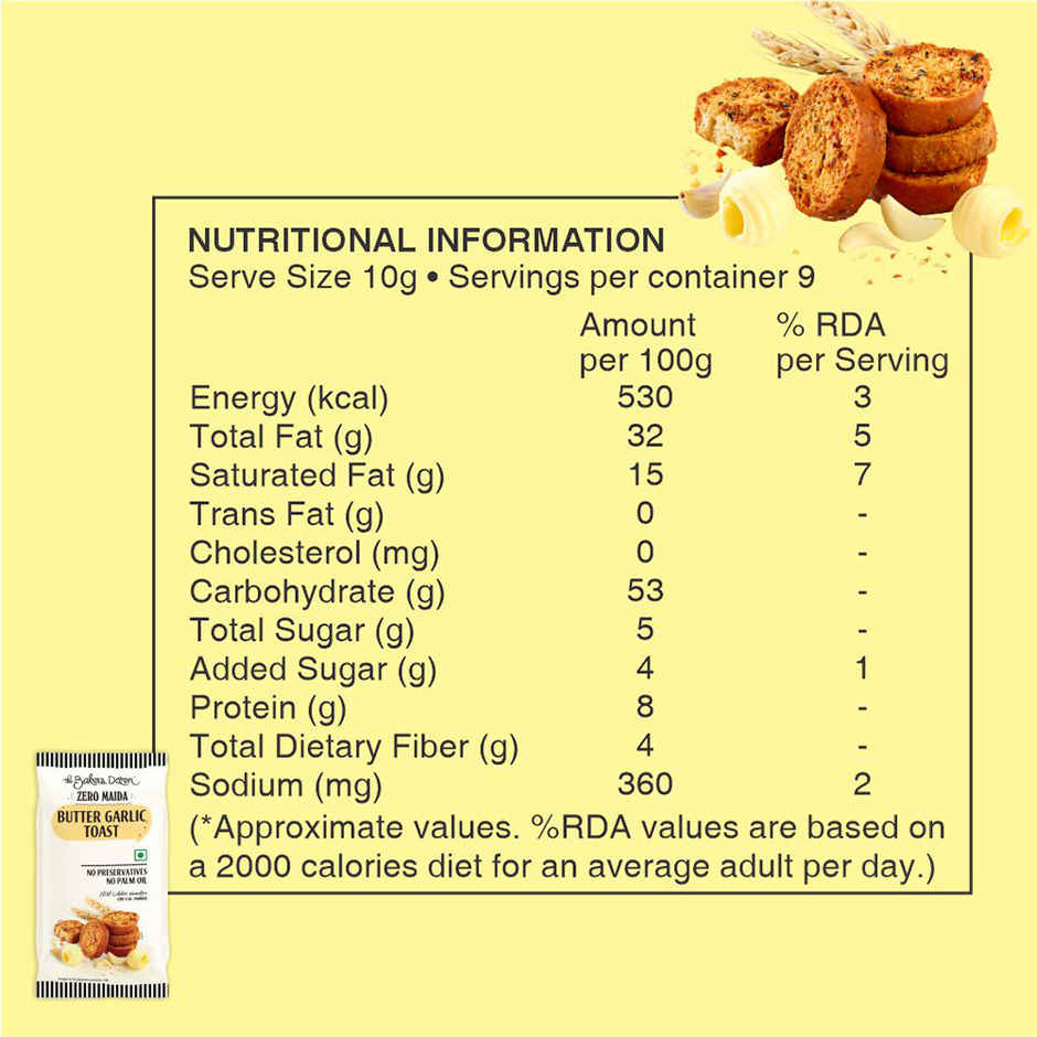 Banana Walnut Cake(150gms) & Butter Garlic Toast(90gms) Combo