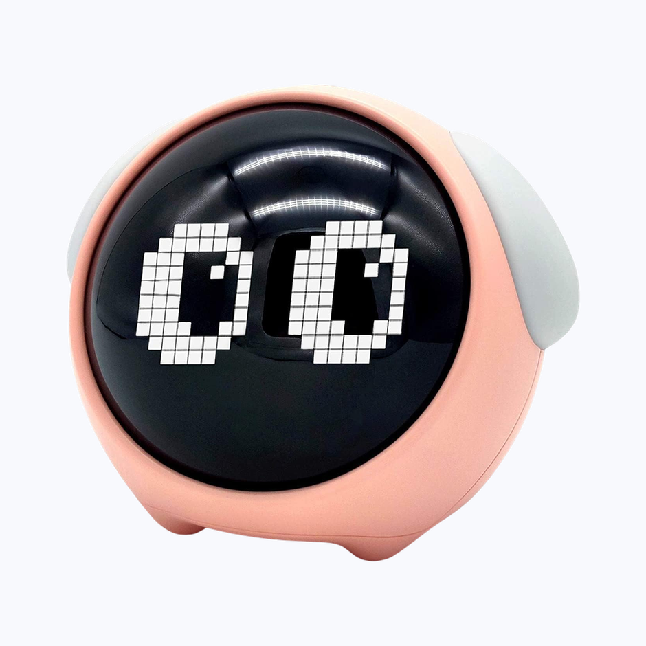 Desidiya Digital Emoji Table Clock | Fun Design | Pink