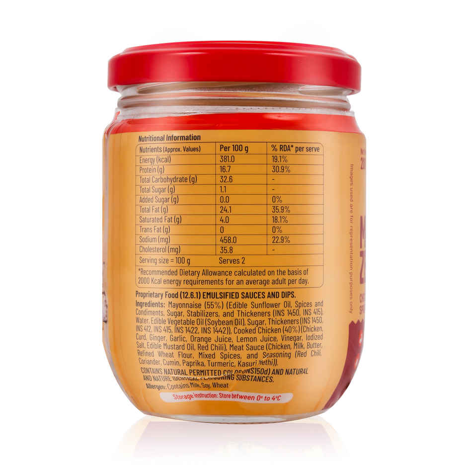 Relish Shawarma Chicken Spread | Energy - 381 Kcal | Protein - 33.4 g / 100 g