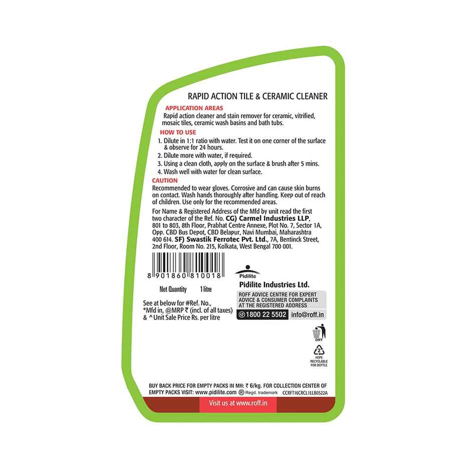 Roff T16 Professional Tile, Floor & Ceramic Cleaner