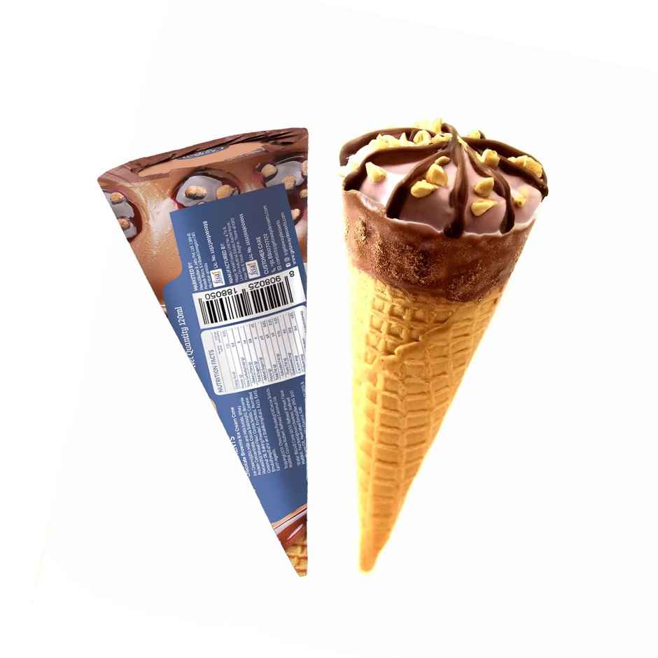 Get-A-Way Chocolate Brownie Ice Cream Cone | Zero Added Sugar