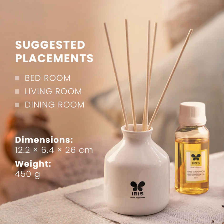 IRIS Apple Cinnamon Reed Diffuser Set | Reed Diffuser Gift Sets