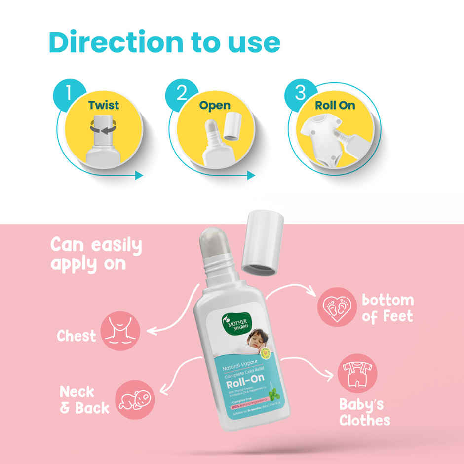 Mother Sparsh Cold Relief Vapour Roll-On For Babies