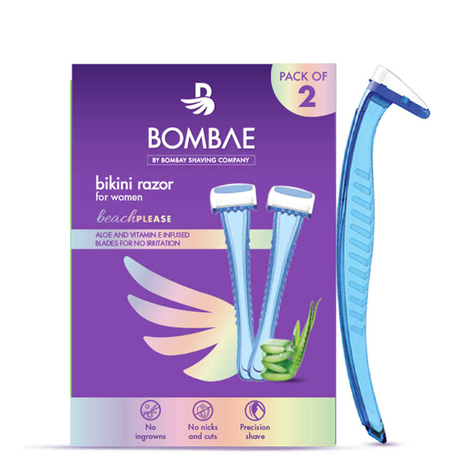 Bombae Bikini Line Hair Removal Razor For Women Safe And Clean (Pack Of 2) Combo