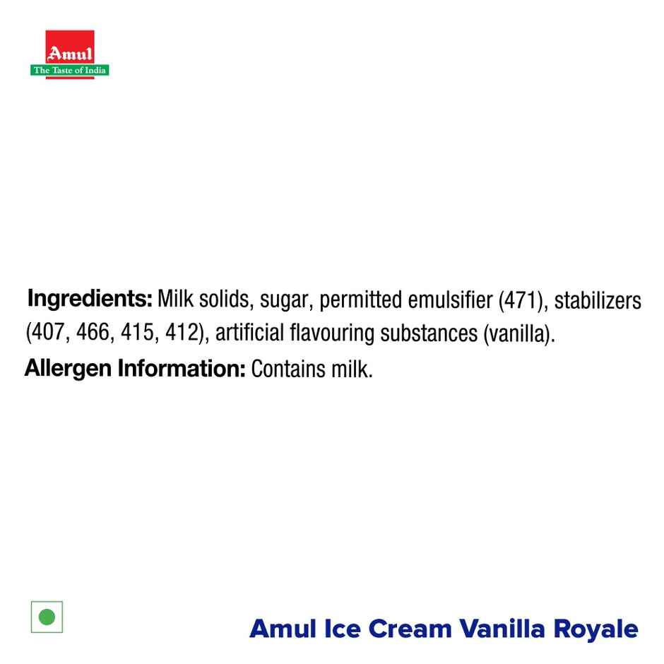 Amul Ice Cream Tub | Vanilla Royale