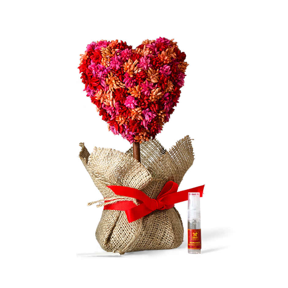 Blooming Heart Decor Set with Fragrance Spray | Ideal for Gifting | IRIS