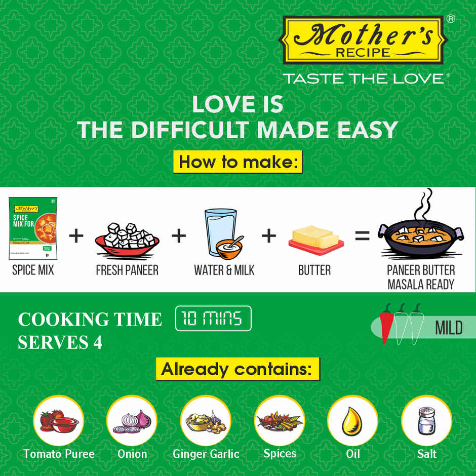 Mothers Recipe Paneer Butter Masala Mix