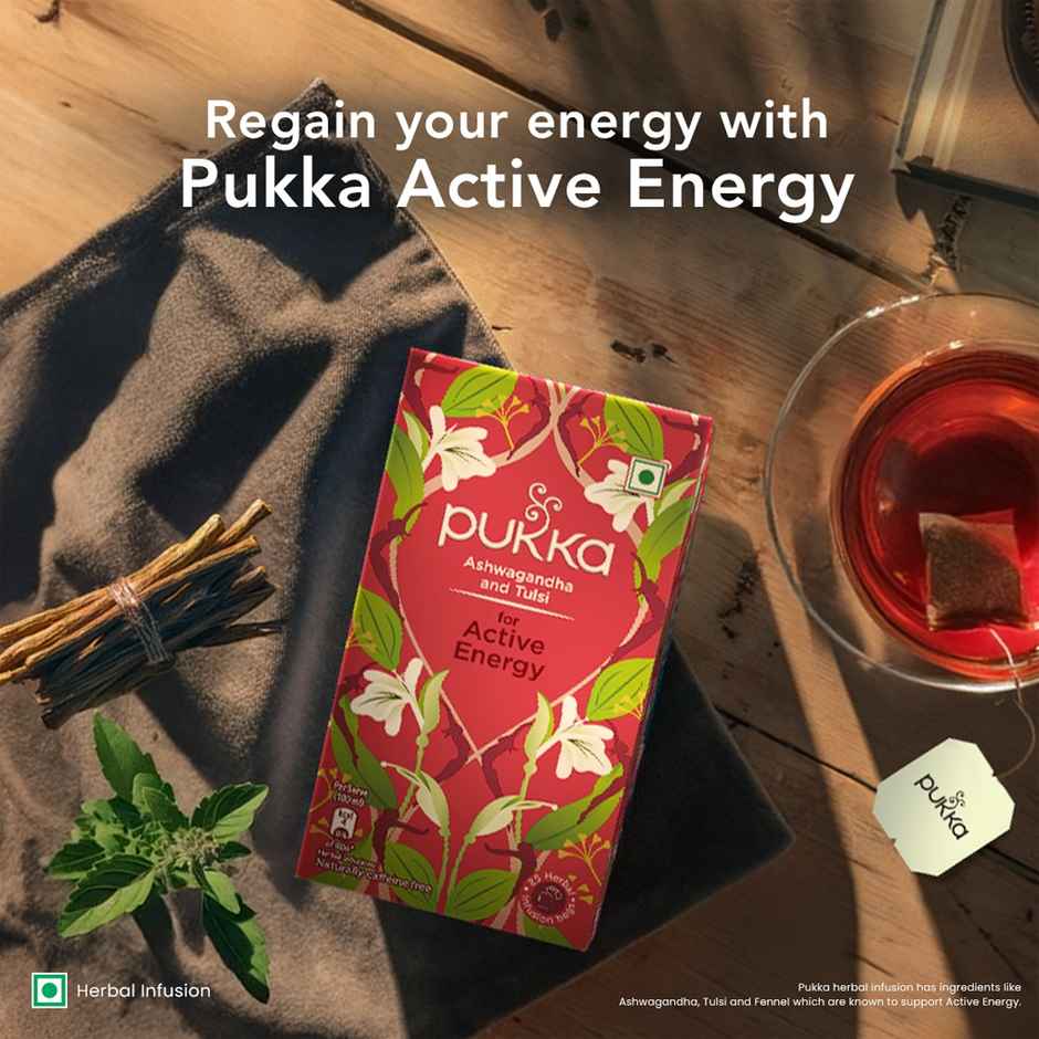 Pukka Ashwagandha & Tulsi for Active Energy I Herbal Infusions