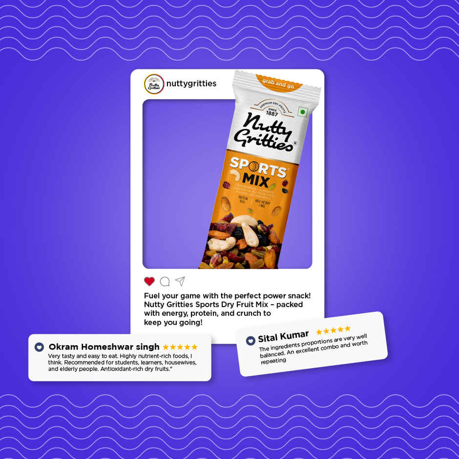 Nutty Gritties Premium Sports Mix - High Protein Snack