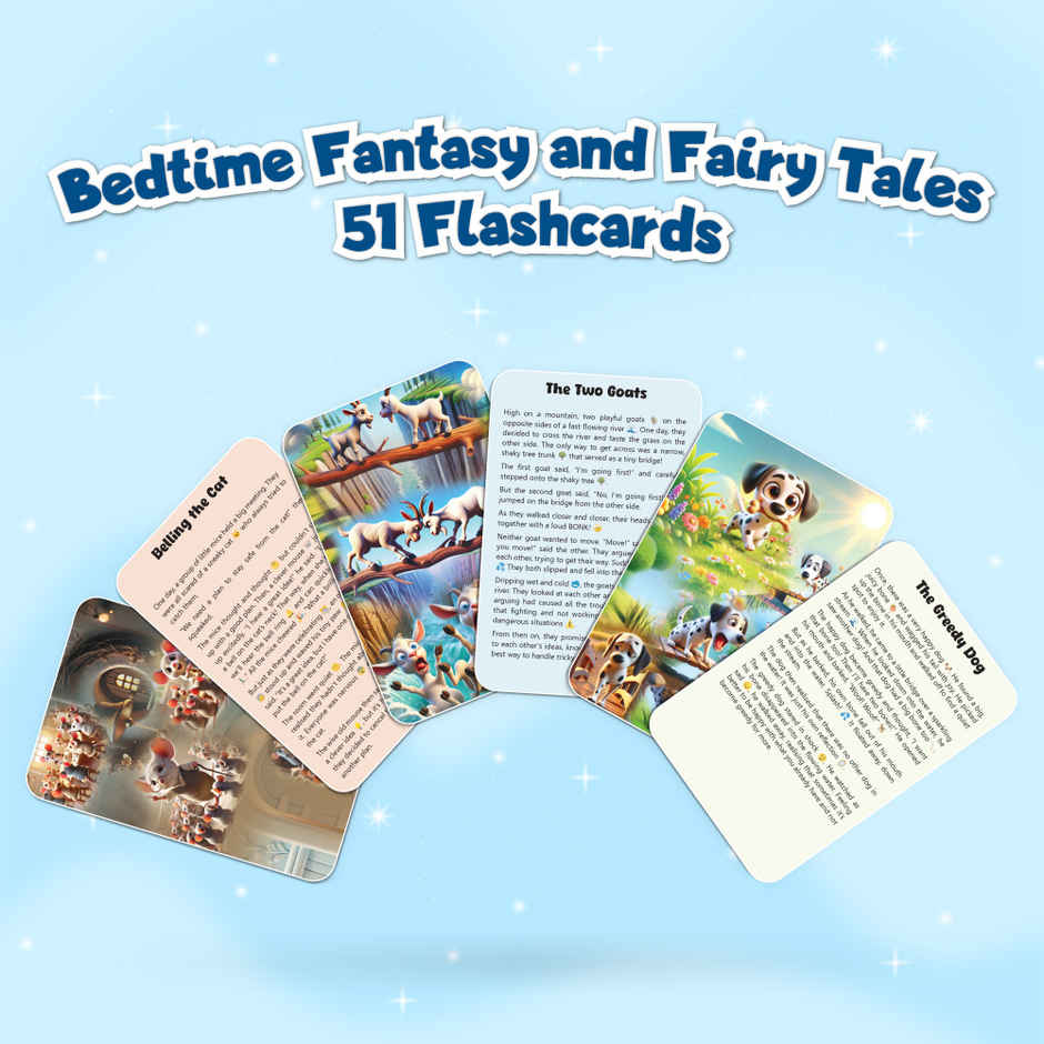 Physics Wallah PW Bedtime Fables and Moral Tales 51 Flashcards For Kids 3+ years