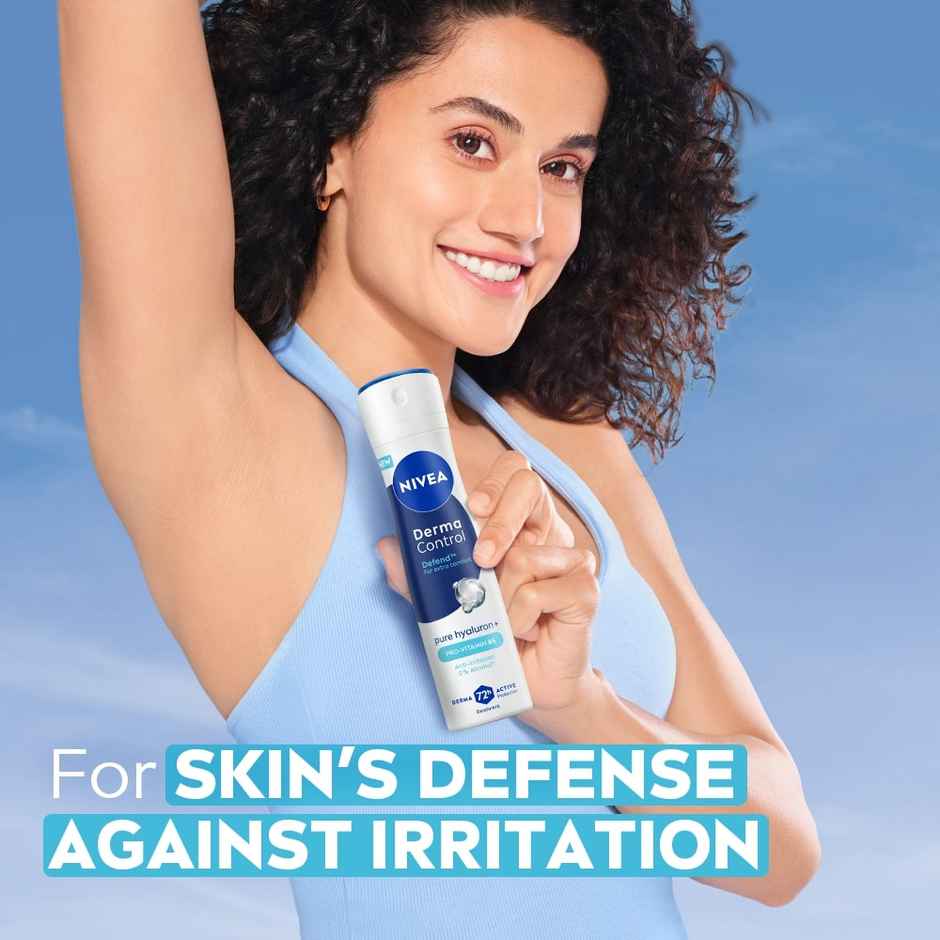 NIVEA Derma Control Defend Alcohol Pure Hyaluron and ProVitB Underarm Deo Spray for Women