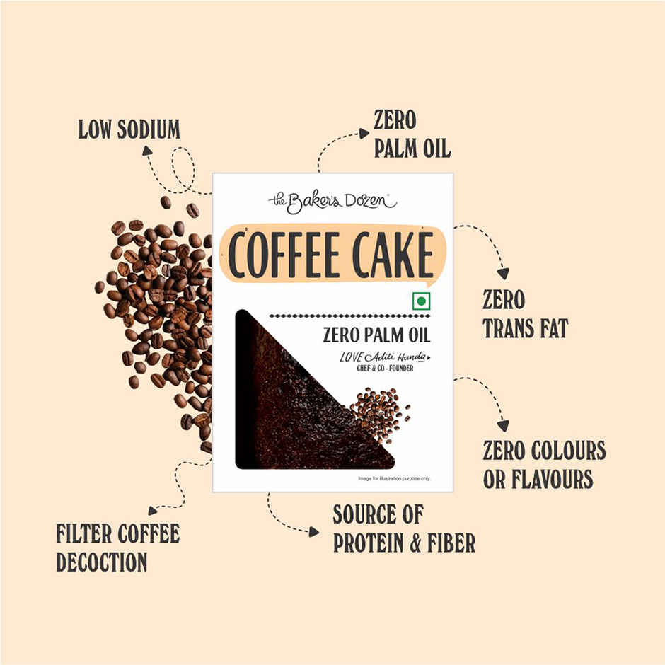 The Baker's Dozen Coffee Cake | Filter Coffee Decoction | Vegan Cake | Tea Cake | Zero Palm Oil