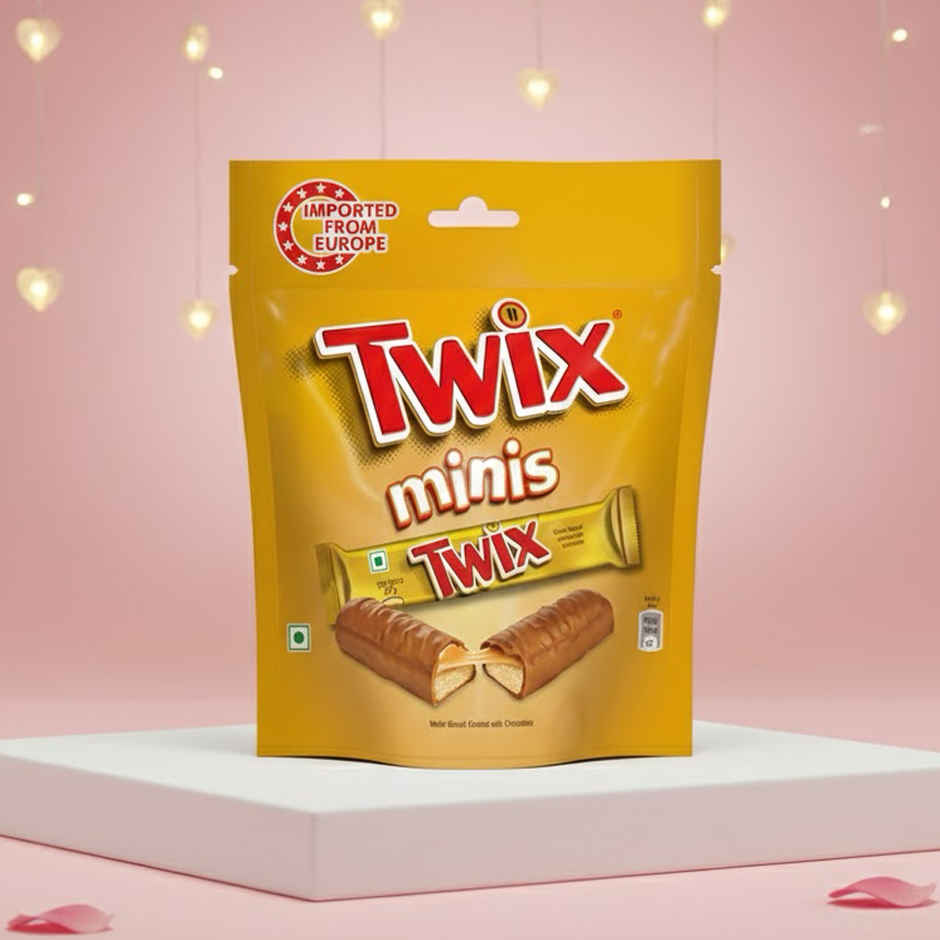Twix Minis Cookie Caramel Chocolate Pack | 5 Mini Treats Inside