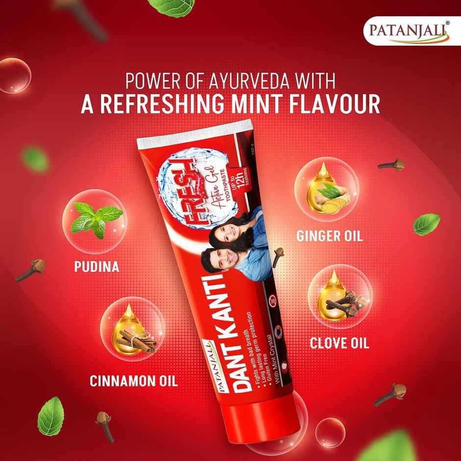 Patanjali Dant Kanti Fresh Active Gel Toothpaste