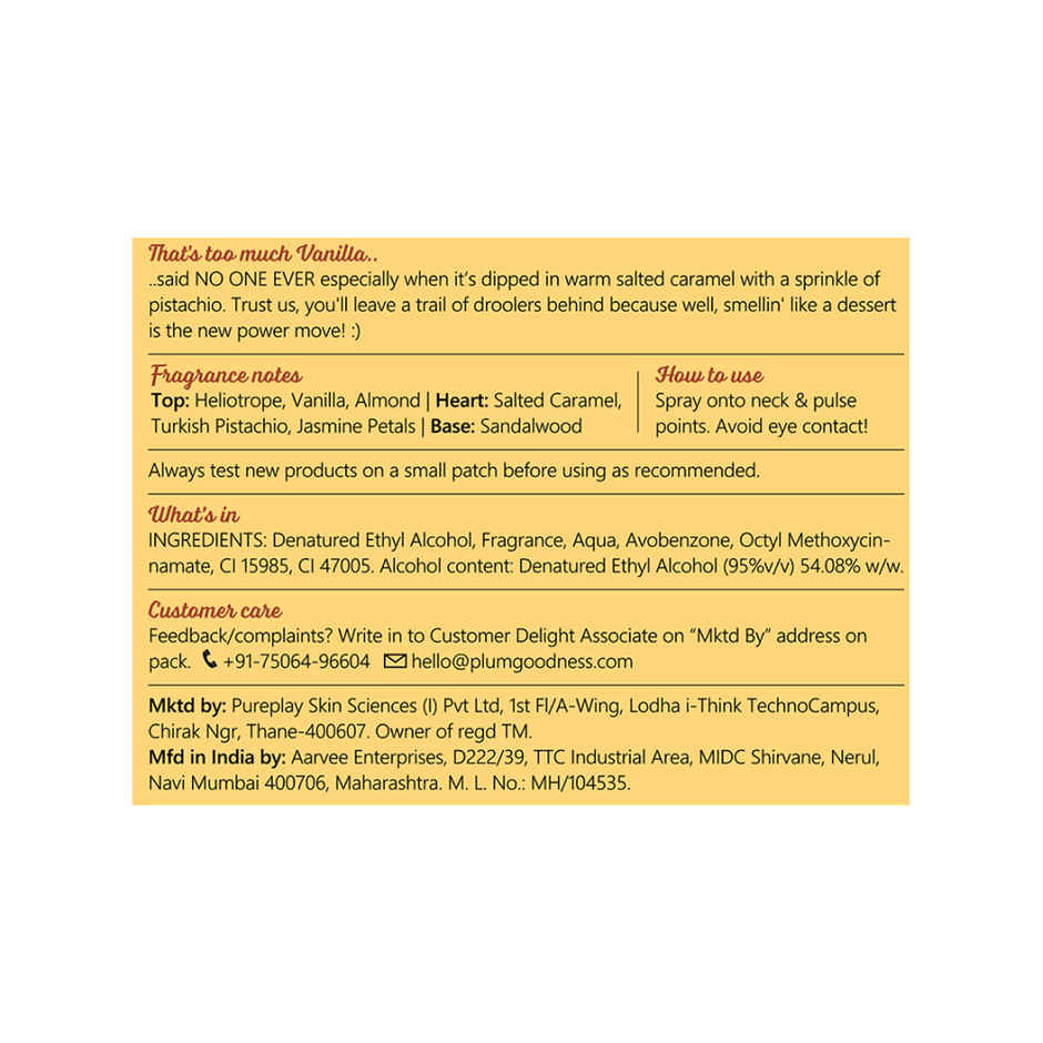 Plum Body Lovin' Vanilla Caramello Eau De Parfum | Everyday Fragrance