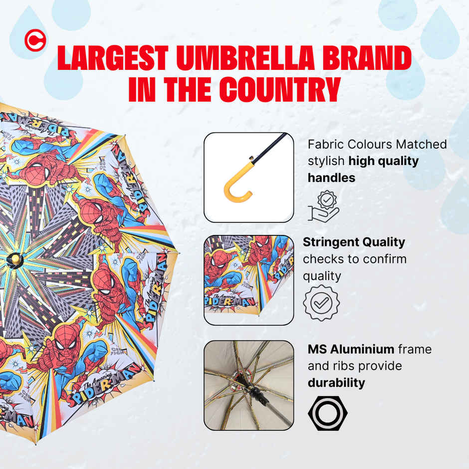 Citizen Kids School Umbrella | 2 Fold | 19 Inch | Spiderman Printed