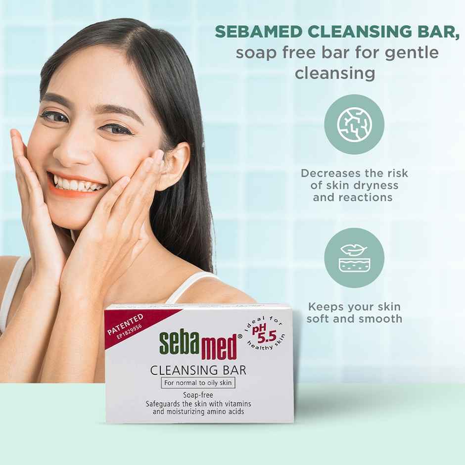 Sebamed Clear Face Cleansing Bar | pH 5.5 | Gentle & deep pore cleansing